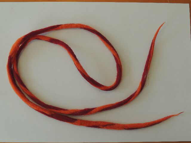 Dread orange/bordeaux fine